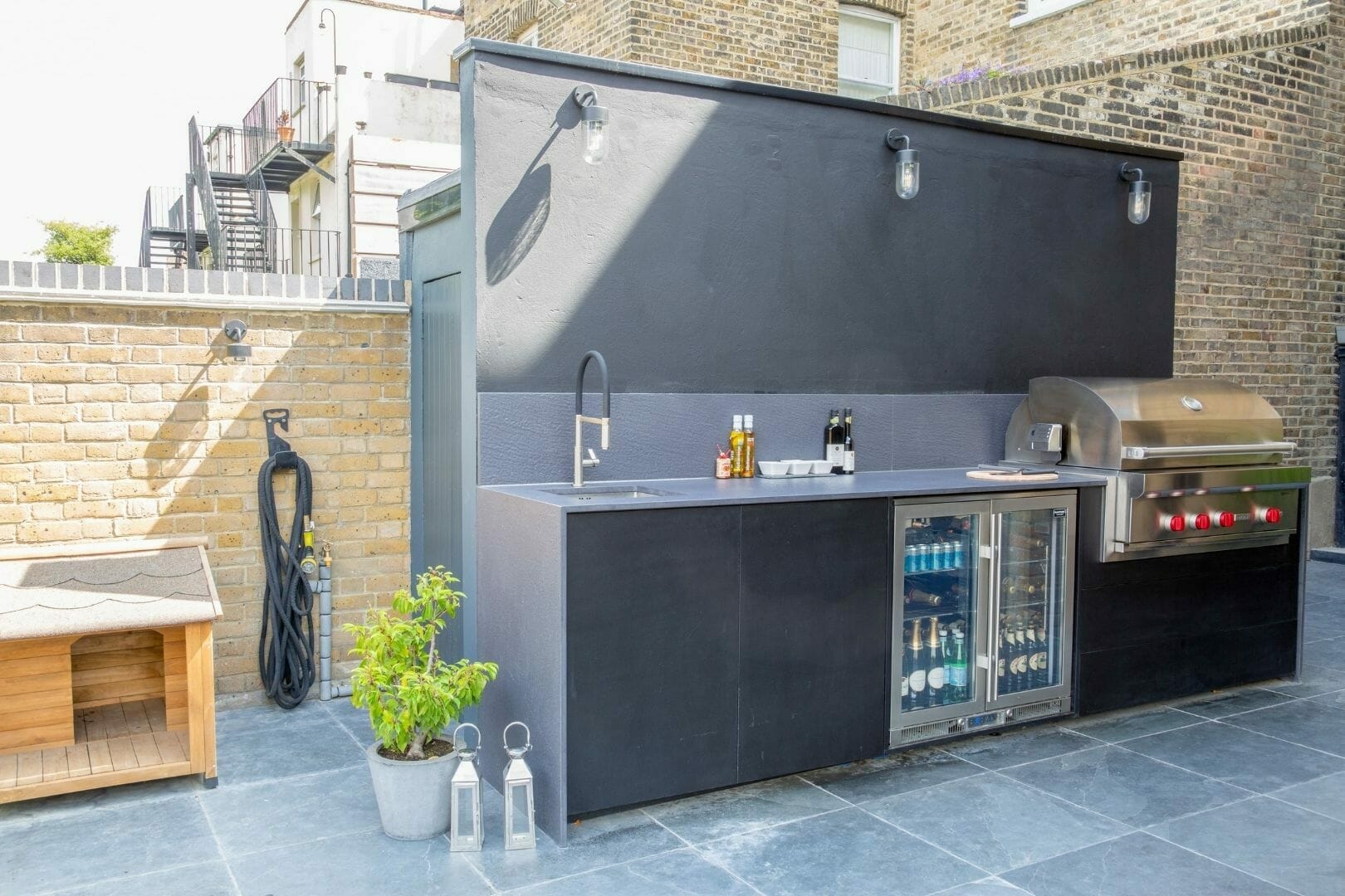 Modern Outdoor Kitchen with Wolf BBQ